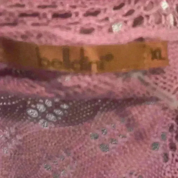 Elegant Mauve Open-Knit Cardigan by Belldini, Size XL - Picture 4 of 8